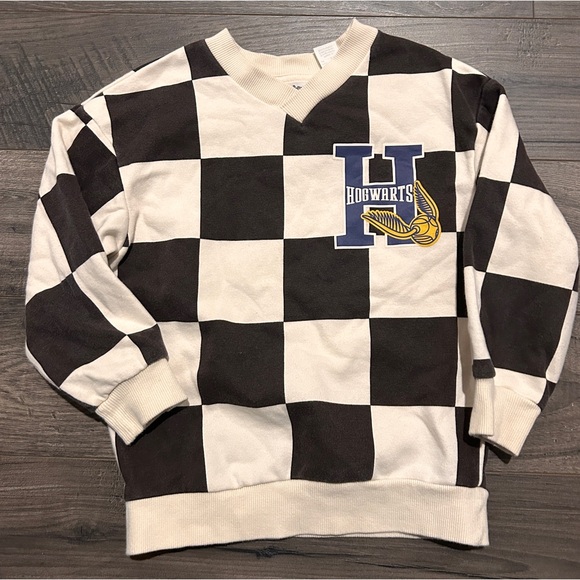 Harry Potter x H&M Checkered Sweatshirt Boys 3/4T - Picture 1 of 6